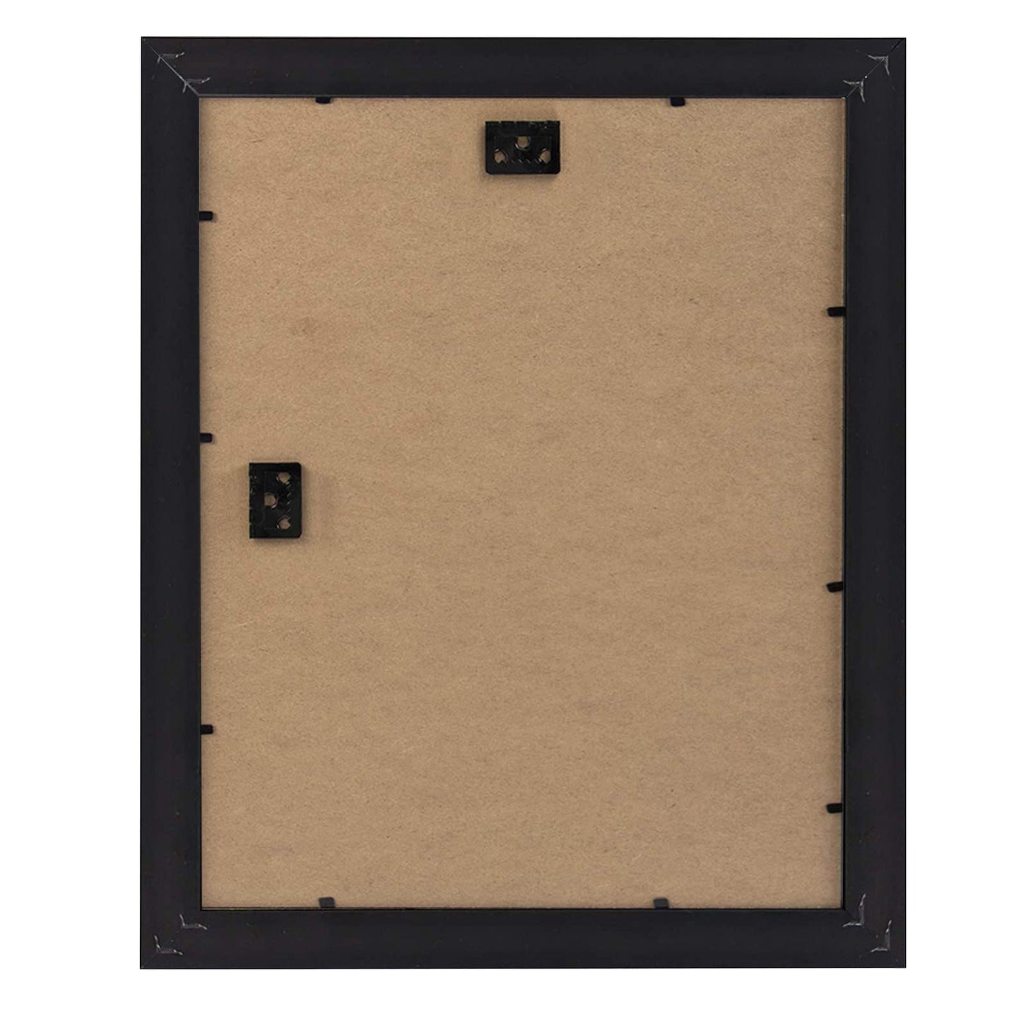 11x14 Picture Frame with White Mat for 8x10 Photo Dark Brown Color (10 Pack)