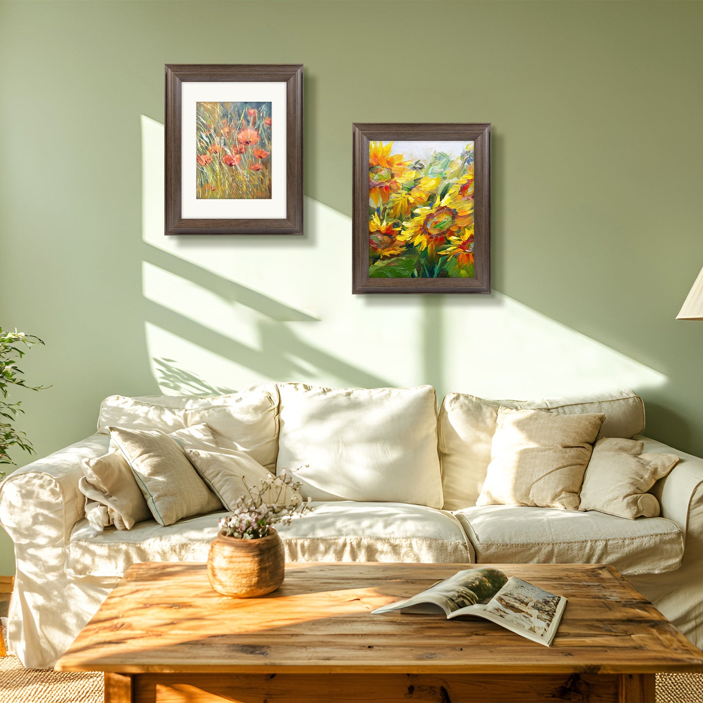 11x14 Picture Frame With Ivory Mat For 8x10 Picture Brown Color (8 Pack)