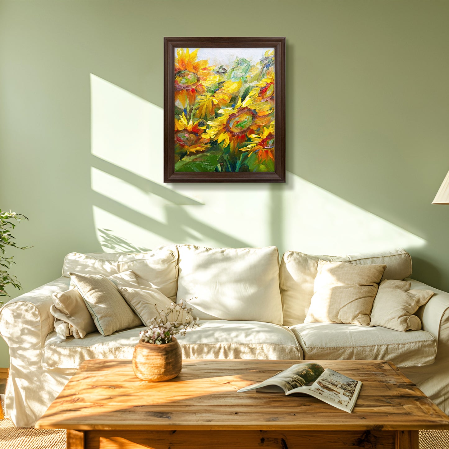 16x20 Picture Frame with Ivory  Mat For 11x14  Picture Brown Color  (4 Pack)