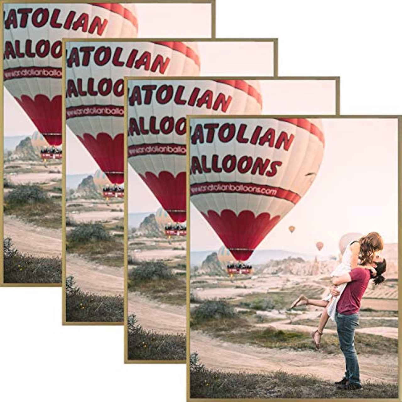 18x24 Aluminum Picture Frame For Prints & Pictures With Real Glass (4 Pack)