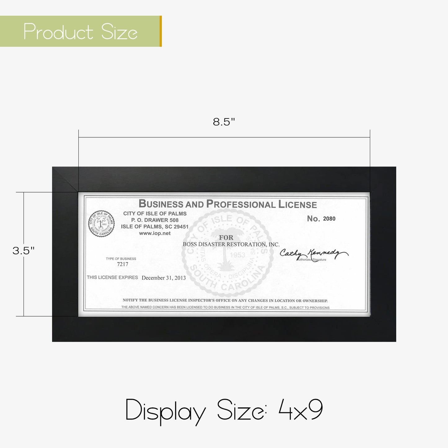 4x9 Wood Frame for 4x9 Picture Black (10 Pack)