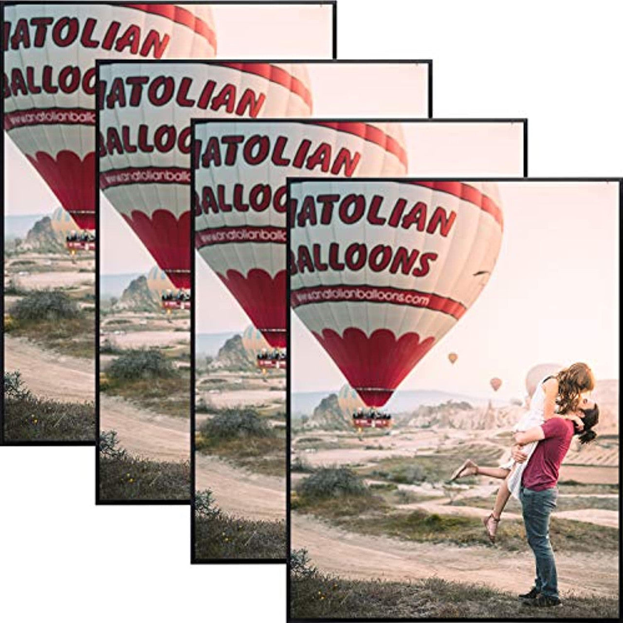 18x24 Aluminum Picture Frame For Prints & Pictures With Real Glass (4 Pack)