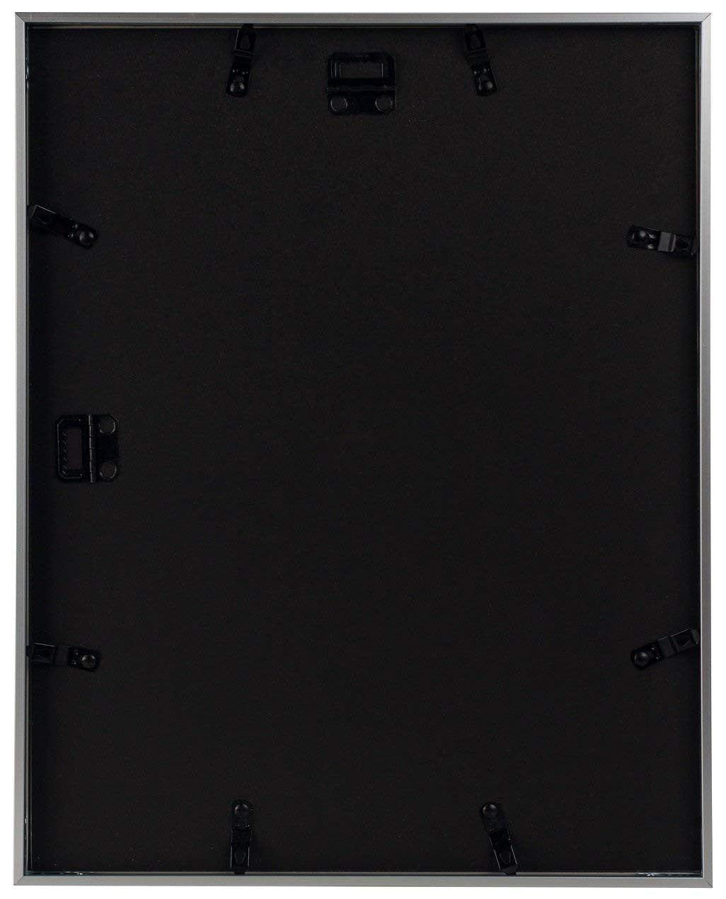 11x14 Aluminum Picture Frame for 8x10 Photo with Ivory Mat and Real Glass (6 Pack)