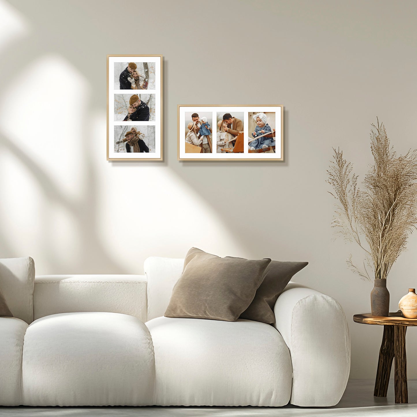 Frametory,8.5x16.3 Collage Picture Frame for Three 5x7 Photos (6 Pack)