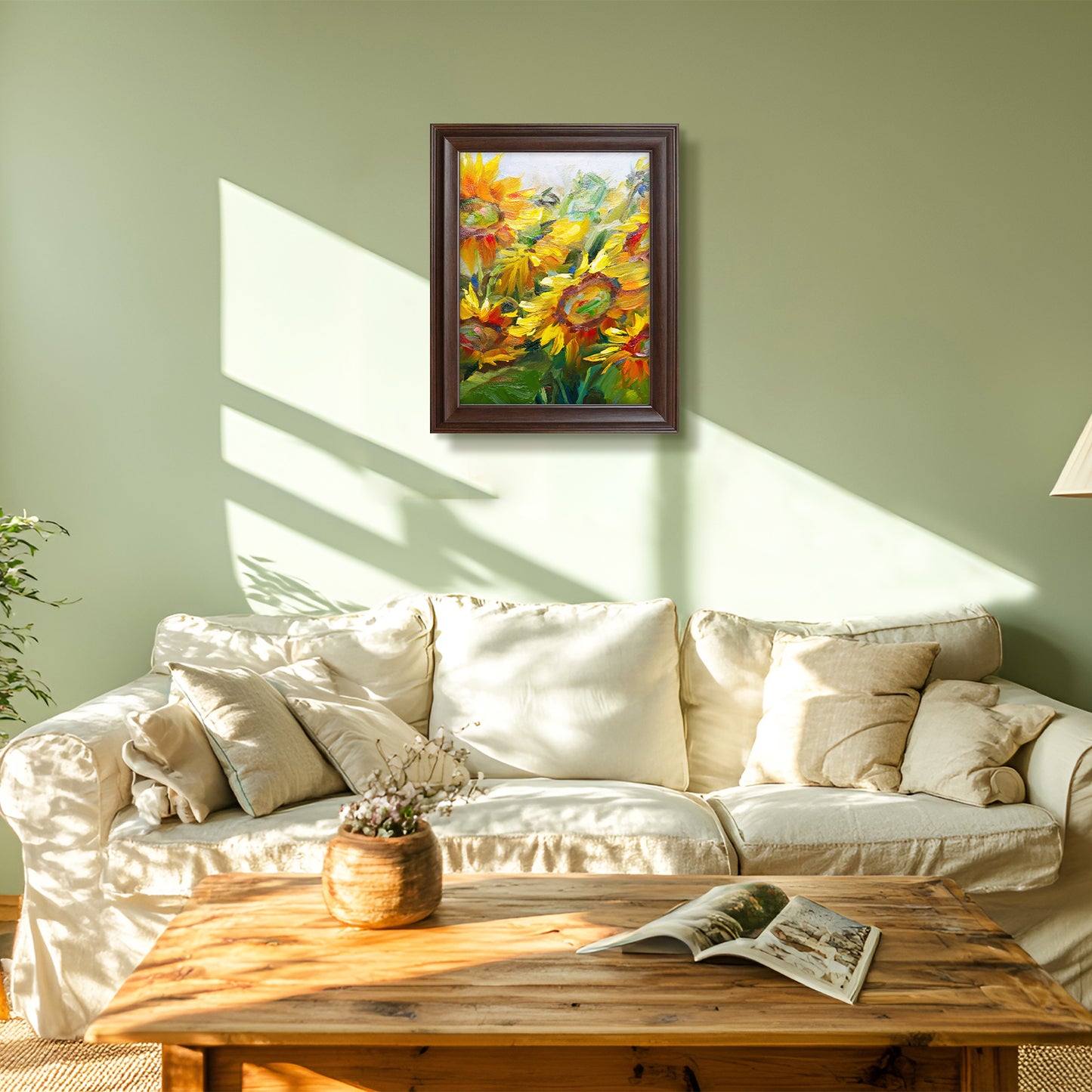 12x16 Raised Brown Frame with White Mat for 8x12 Pictures Tempered Glass (8 Pack)