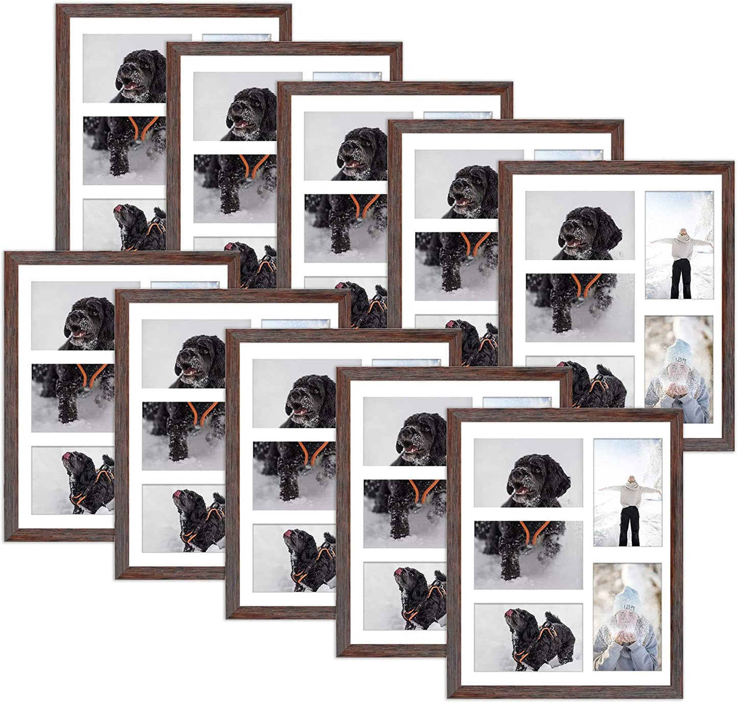 Clearance 11x14 Collage Picture Frames for Five 4x6 Pictures (10 Pack)