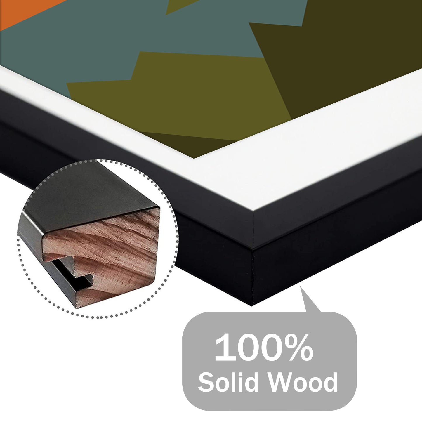 14x16 Collage Picture Frames with White Mat For One 8x10 And Three 4x6 Photos Black Color (8 Pack)
