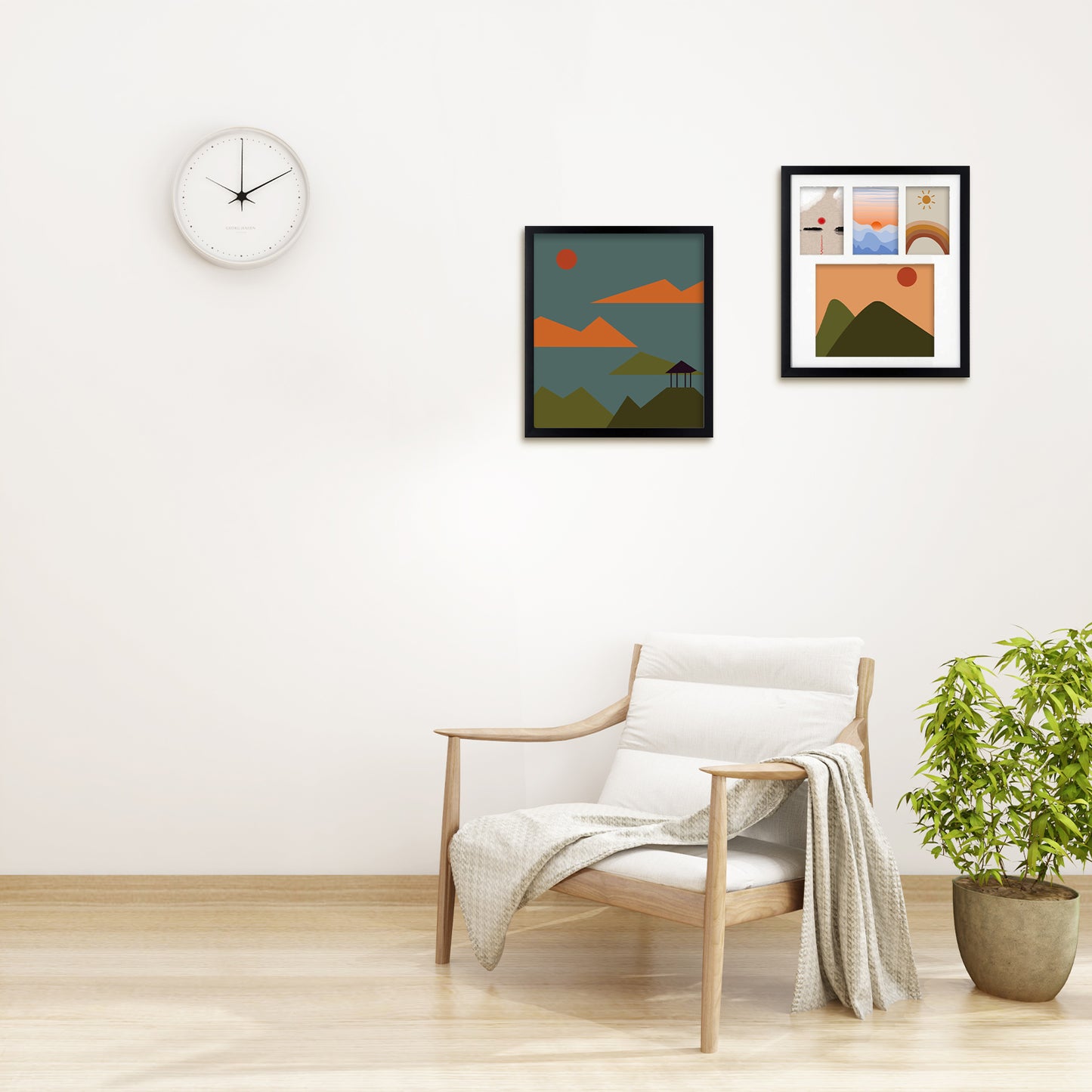 14x16 Collage Picture Frames with White Mat For One 8x10 And Three 4x6 Photos Black Color (8 Pack)