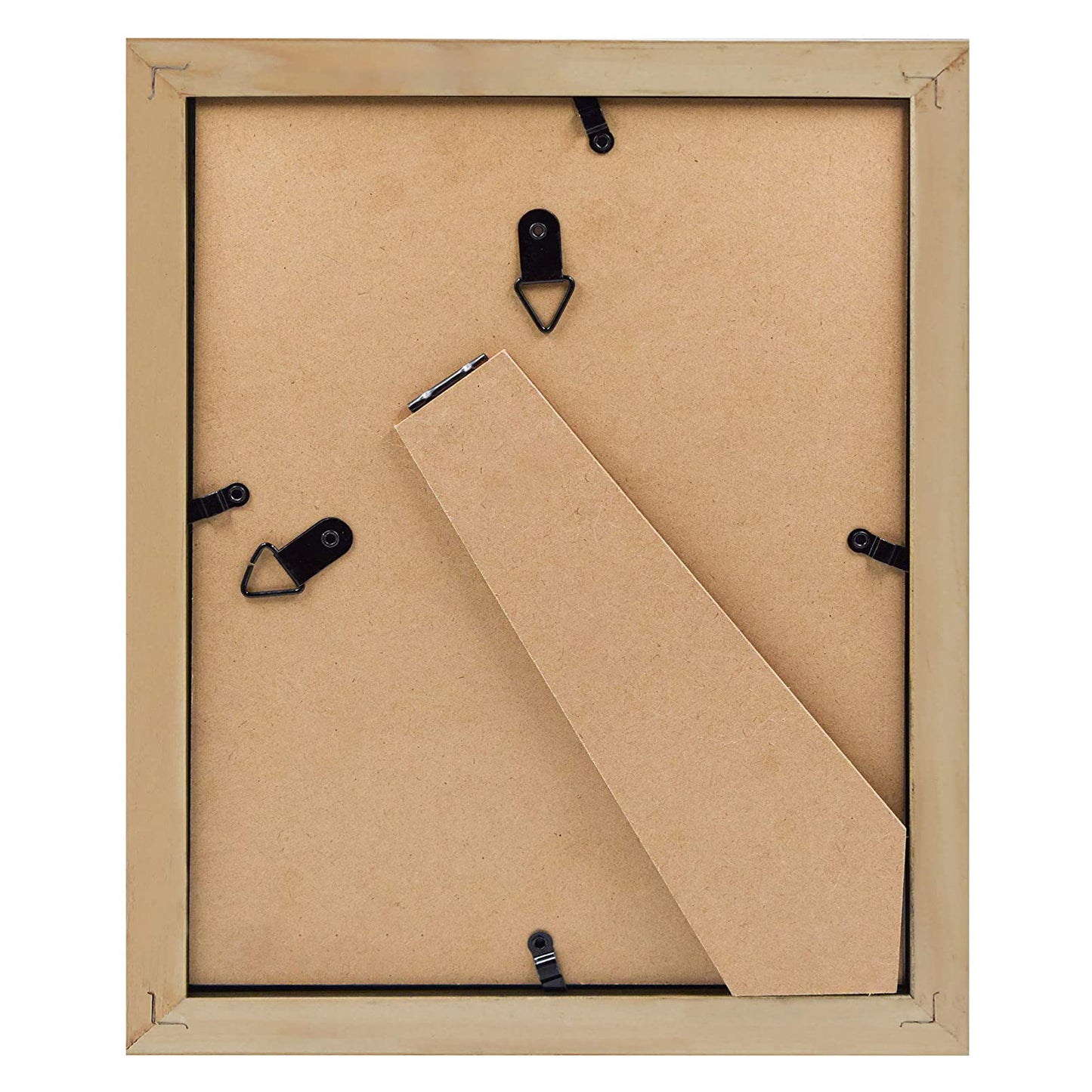Frametory, 8.5x11 Wood Picture Frame for Two 5x7 Photos Black (10 Pack)