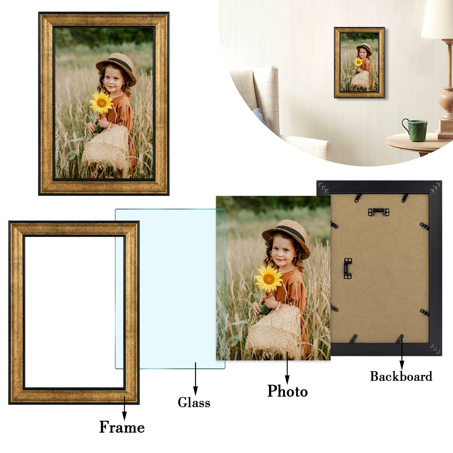 8x12 Poster Frame With Real Glass (10 Pack)