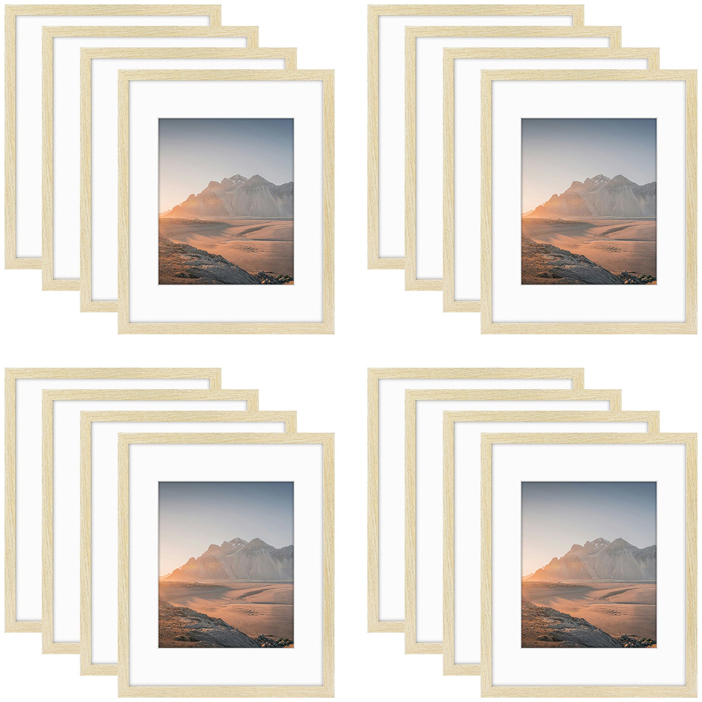 Frametory,11x14 Picture Frames for 8x10 Photos (16 Pack)