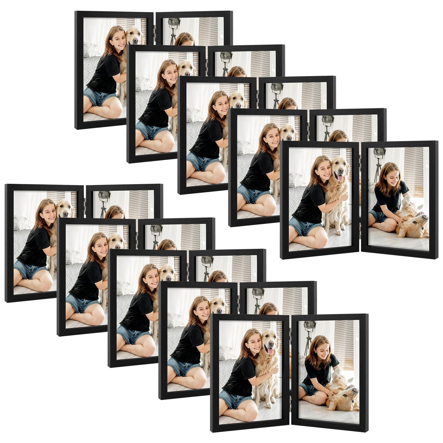 Frametory,4x6 Double Picture Frame (10 Pack)
