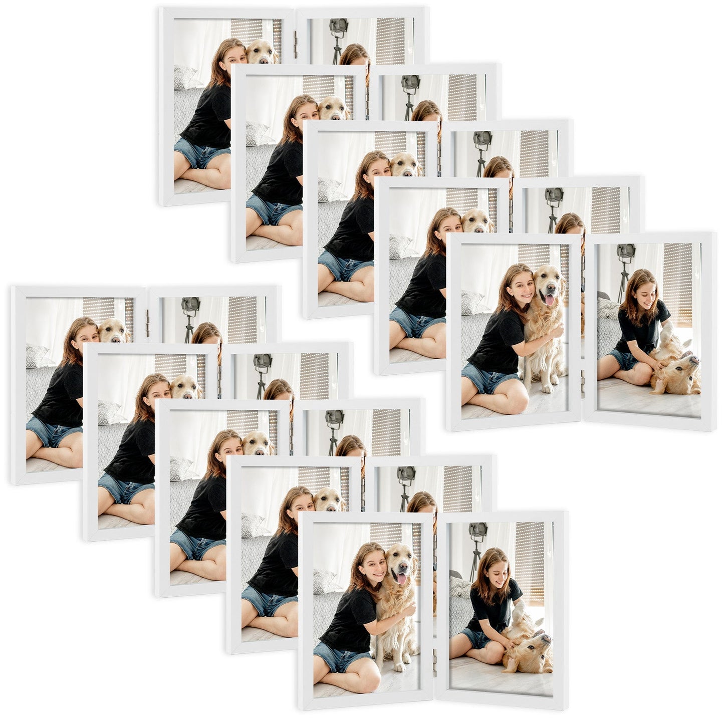 Frametory,4x6 Double Picture Frame (10 Pack)