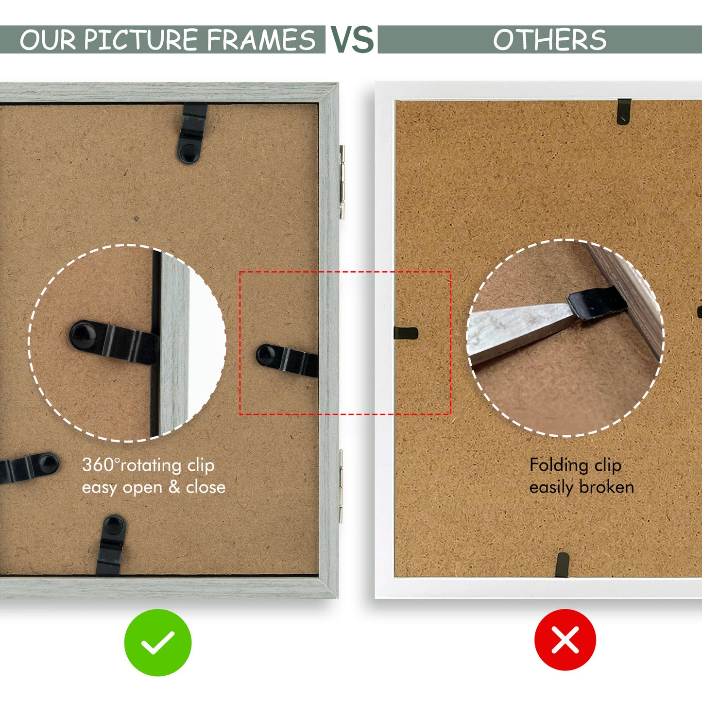 Clearance 5x7 Double Picture Frame Grey (10 Pack)