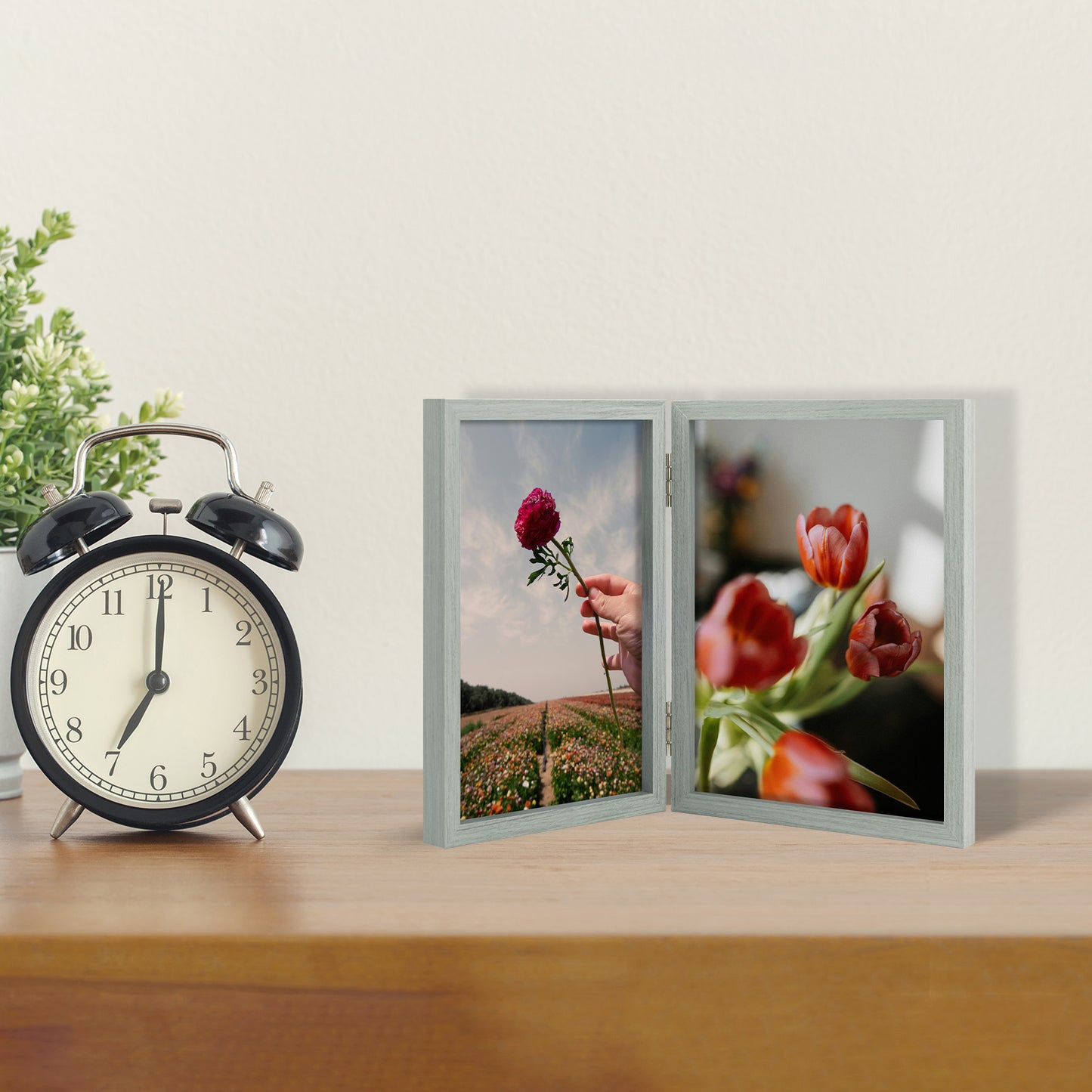 Clearance 5x7 Double Picture Frame Grey (10 Pack)