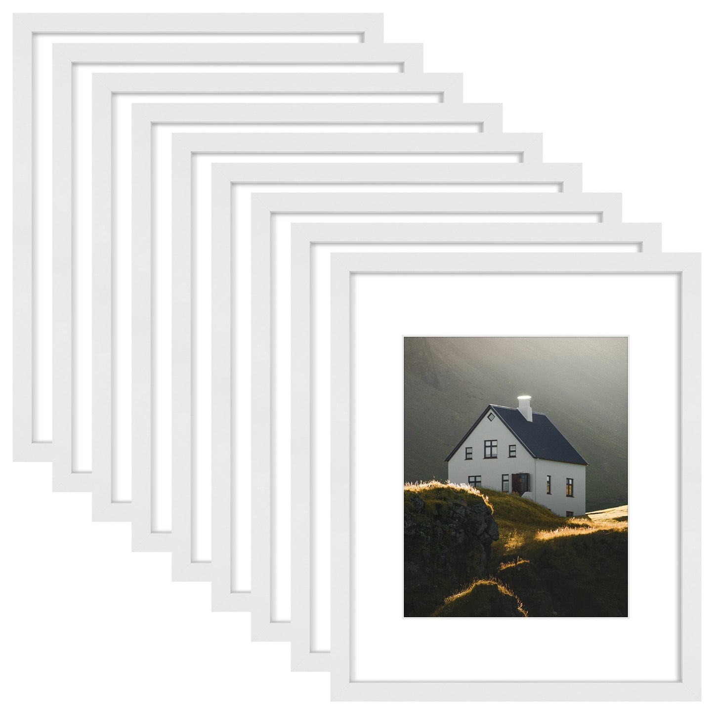 Frametory,16x20 Picture Frame for 11x14 Photo White (9 Pack)