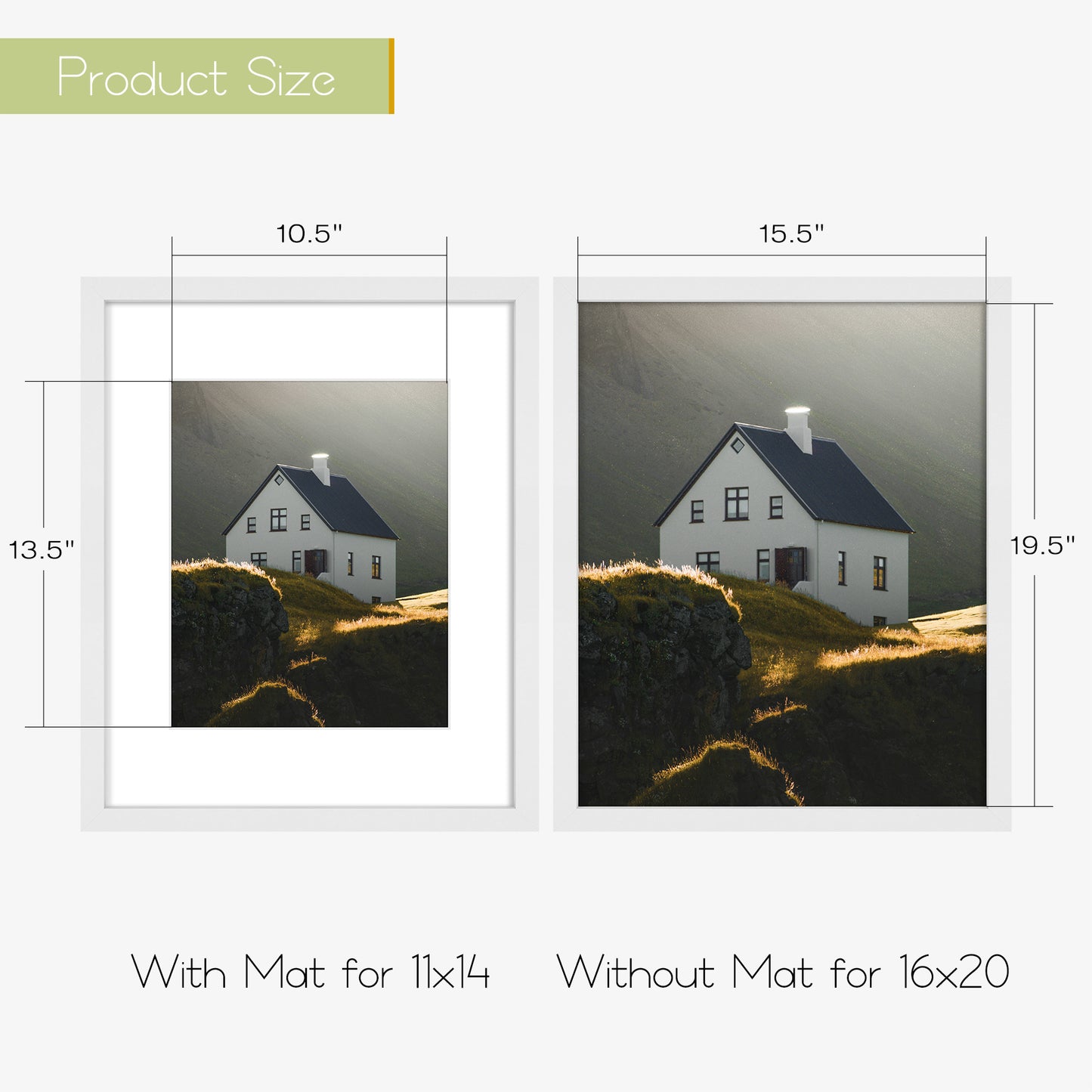 Frametory,16x20 Picture Frame for 11x14 Photo White (9 Pack)
