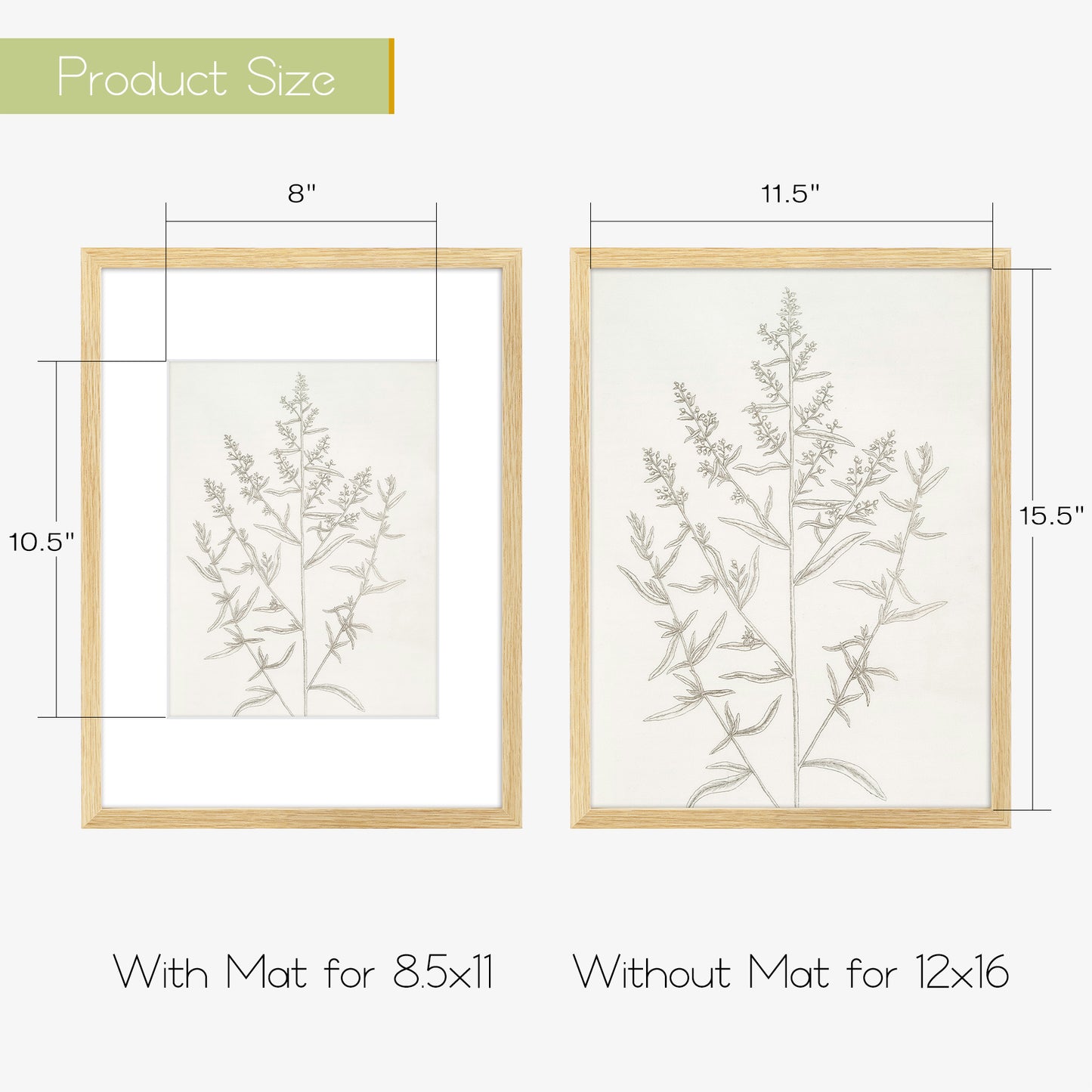 Frametory,12x16 Picture Frames For 8.5x11 Photos (8 Pack)