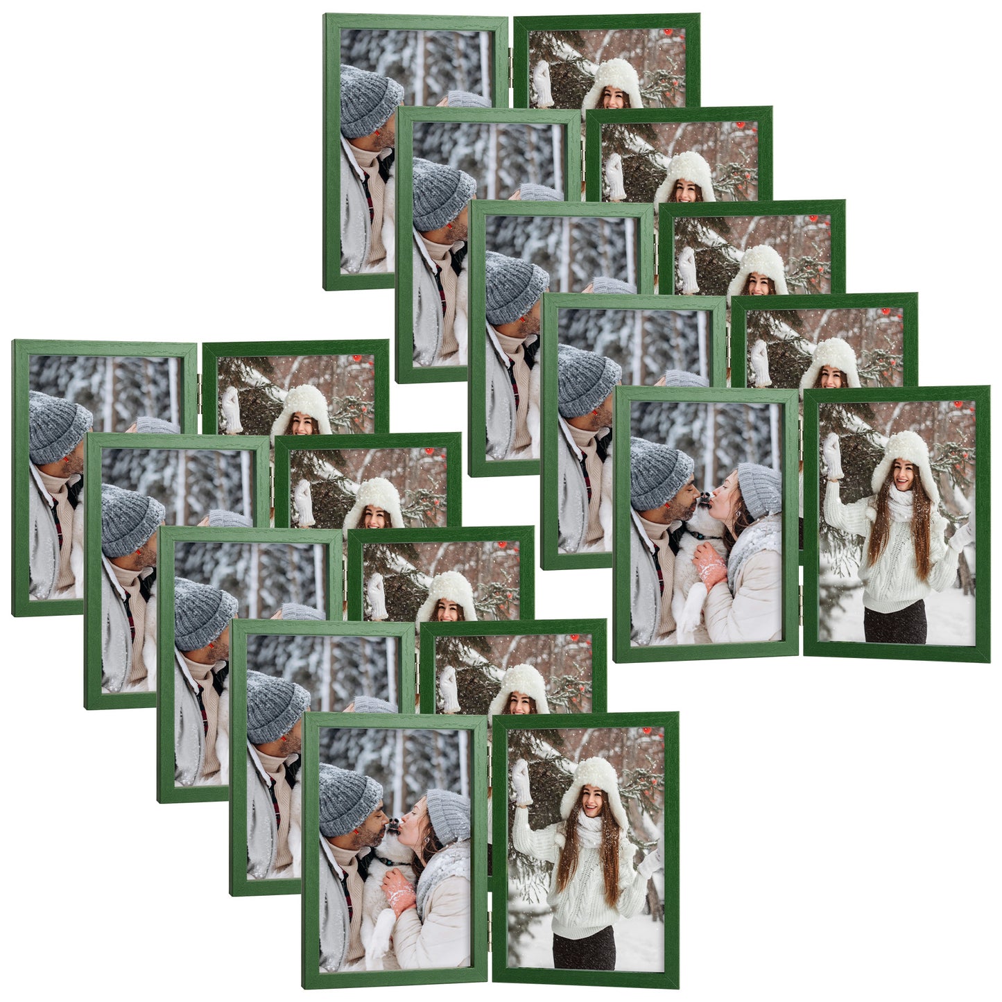 4x6 Double Picture Frame 10 Pack Green