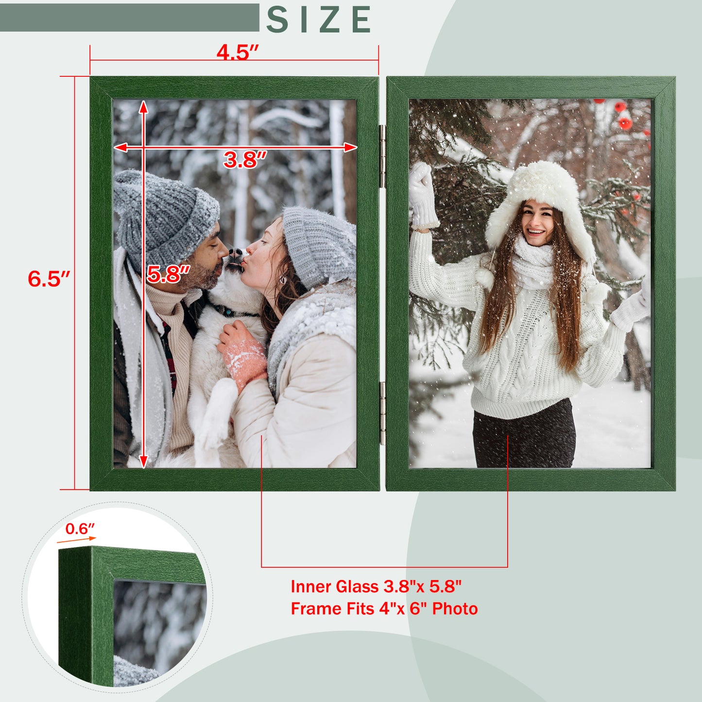4x6 Double Picture Frame