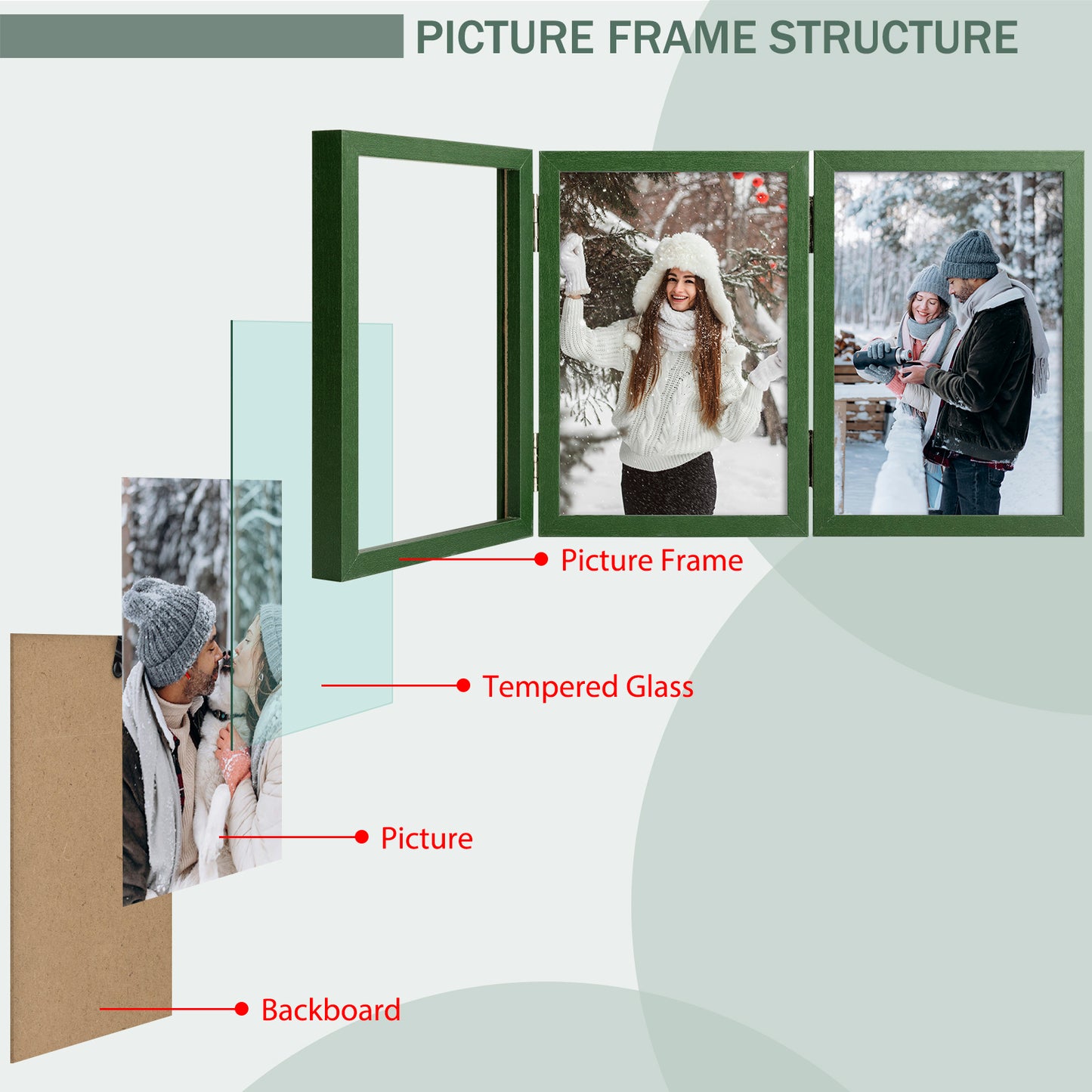Frametory,4x6 Three Picture Frame (8 Pack)