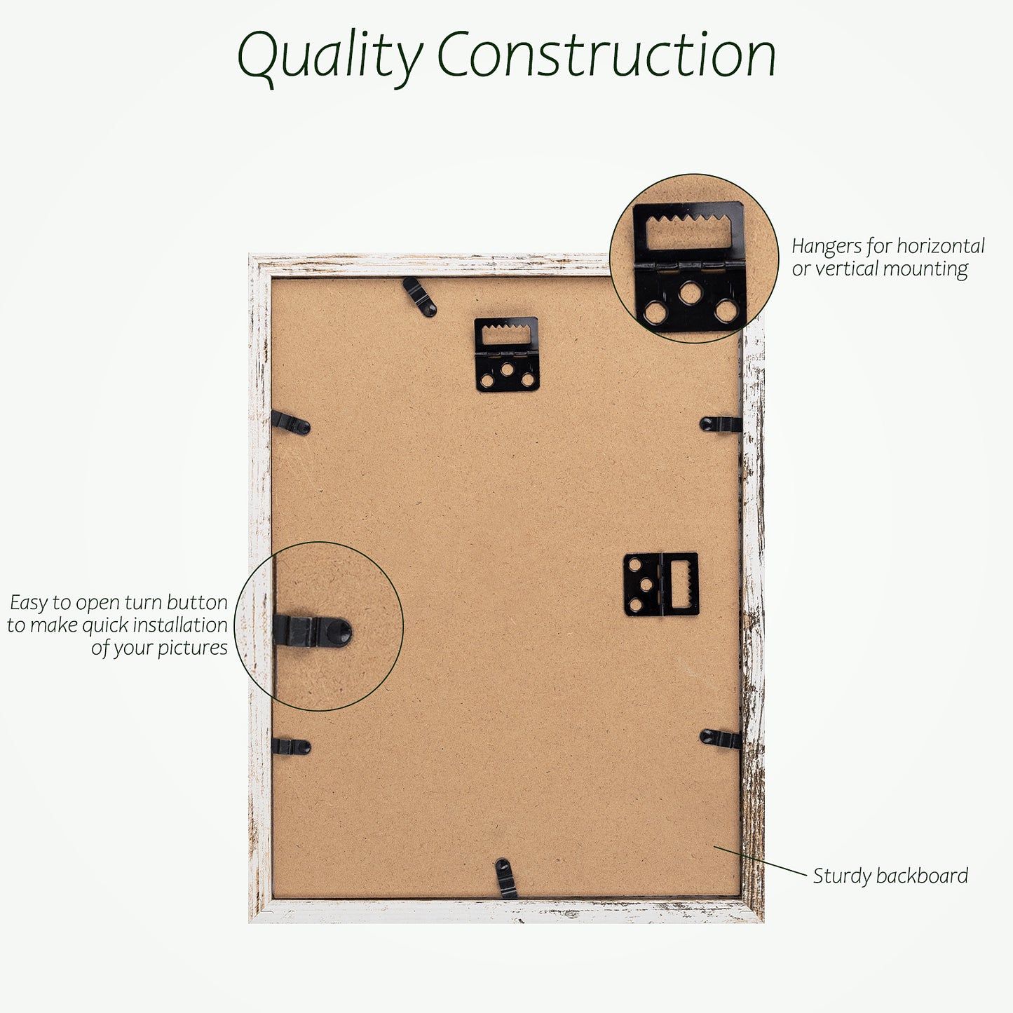 Clearance, 9x12 Rustic White Picture Frames for 6x8 Photos (16 Pack)