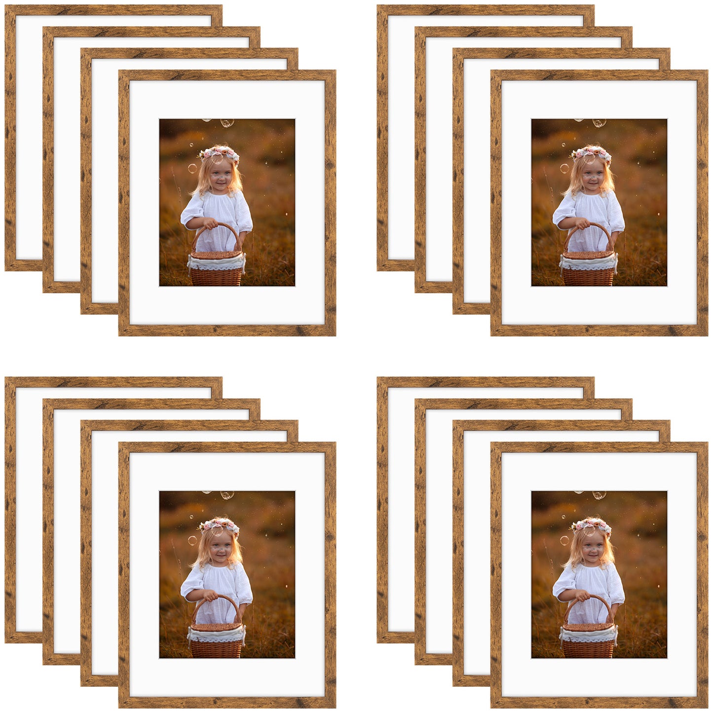 Frametory,11x14 Picture Frames for 8x10 Photos (16 Pack)