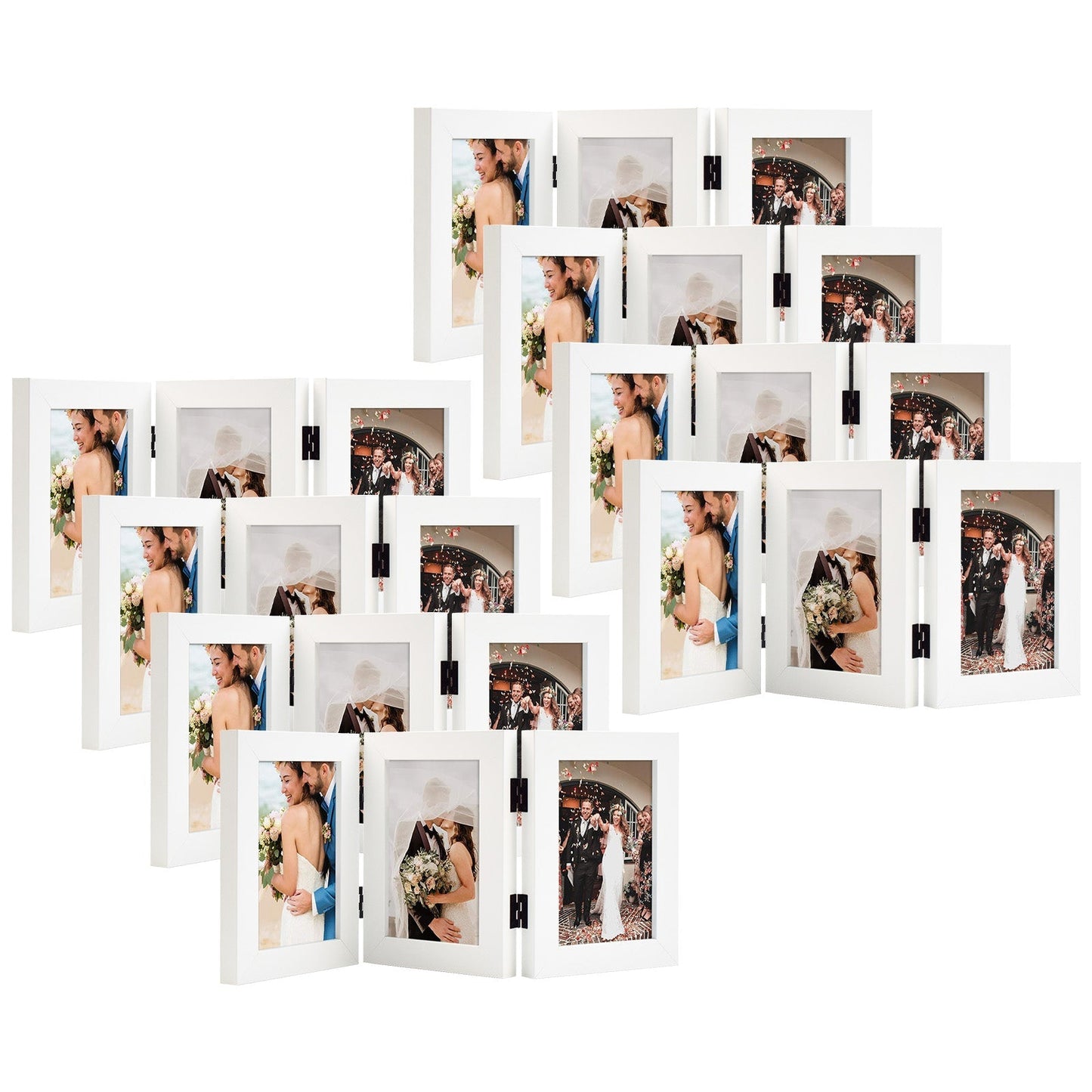 Frametory,4x6 Three Picture Frame for Three 4x6 Pictures (8 Pack)