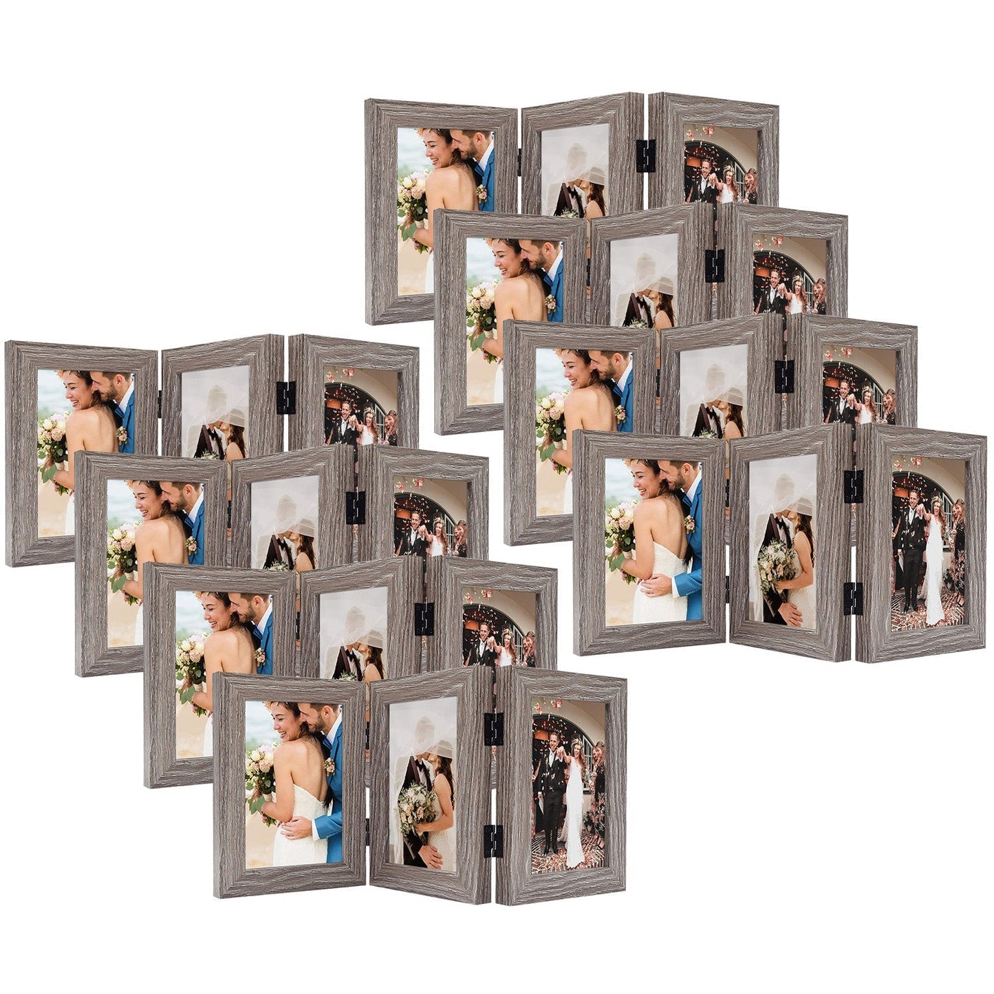 Frametory,4x6 Three Picture Frame for Three 4x6 Pictures (8 Pack)