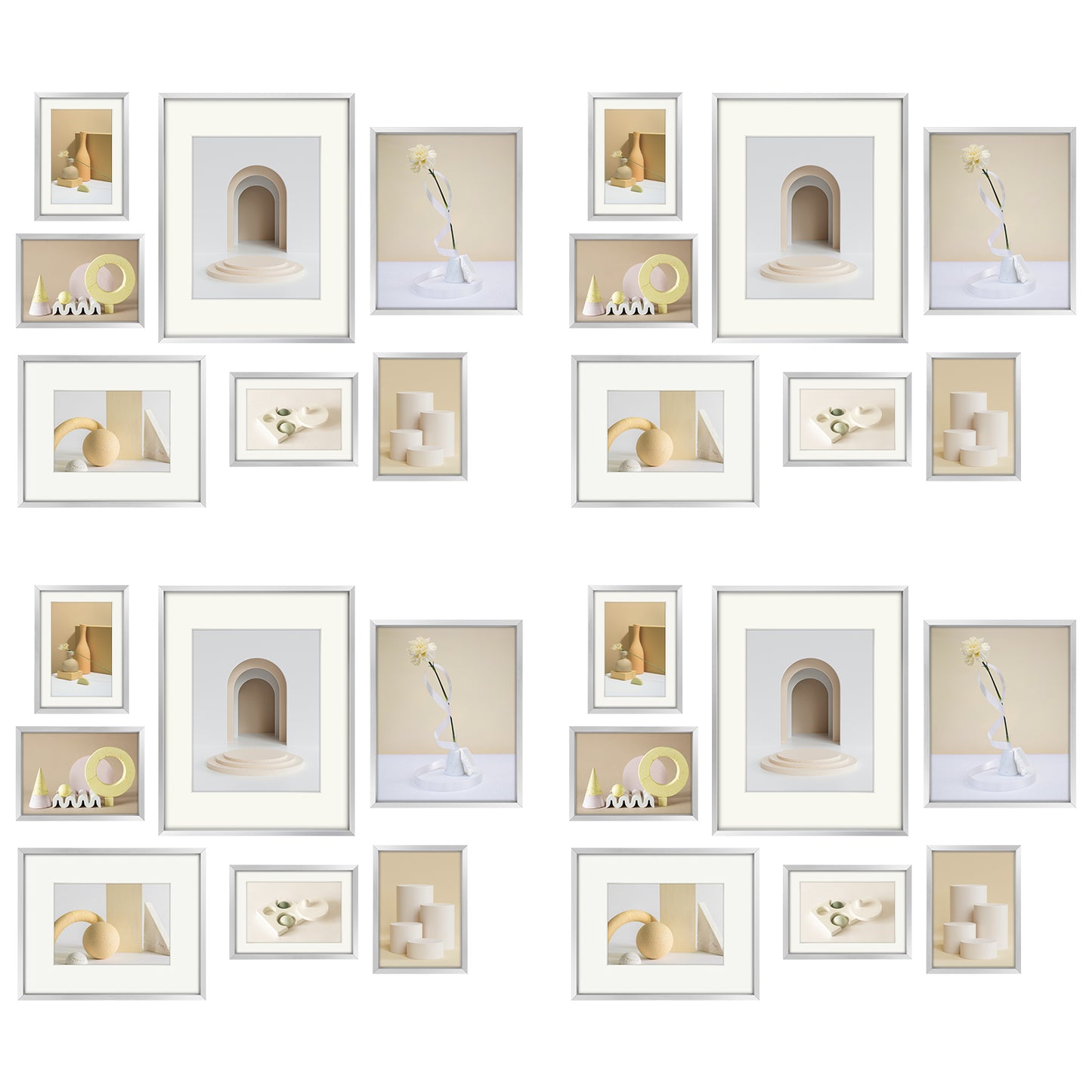 Frametory, Clearance Aluminum Picture Frames Rose Gold Gallery Wall Kit (28 Pack)