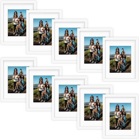 Clearance 11x14 White Wood Frame for 8x10 Picture (10 Pack)