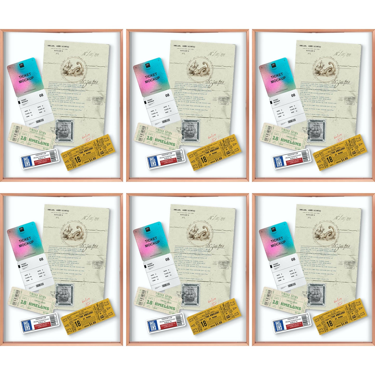 Frametory,16x20 Floating Frame For Any Size Photo Up to 16 by 20 (6 Pack)