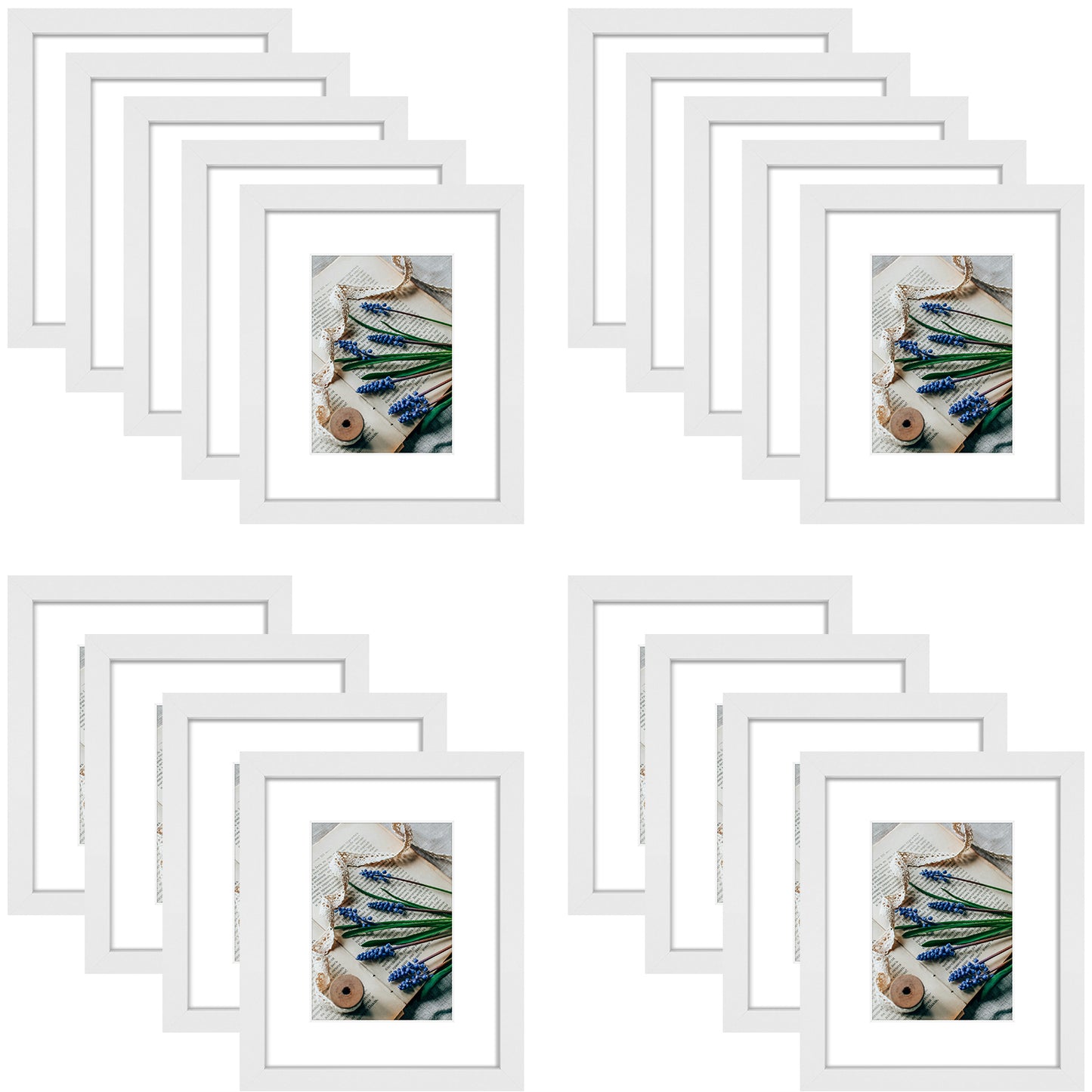 Frametory, Clearance 8x10 Picture Frame for 5x7 Photo (18 Pack)