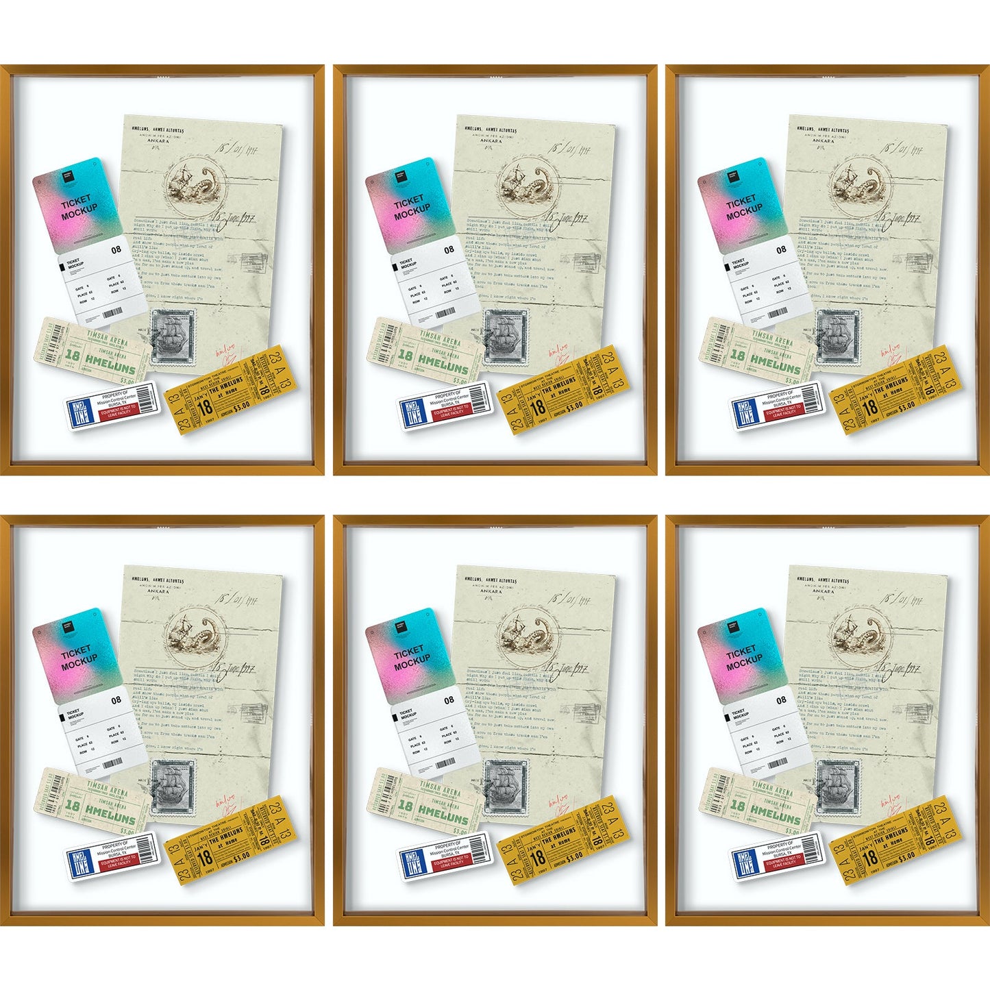 Frametory,11x14 Floating Frame For Any Size Photo up to 11 by 14 (6 Pack)