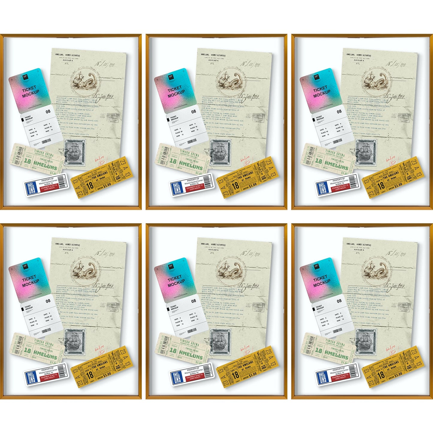 Frametory,16x20 Floating Frame For Any Size Photo Up to 16 by 20 (6 Pack)