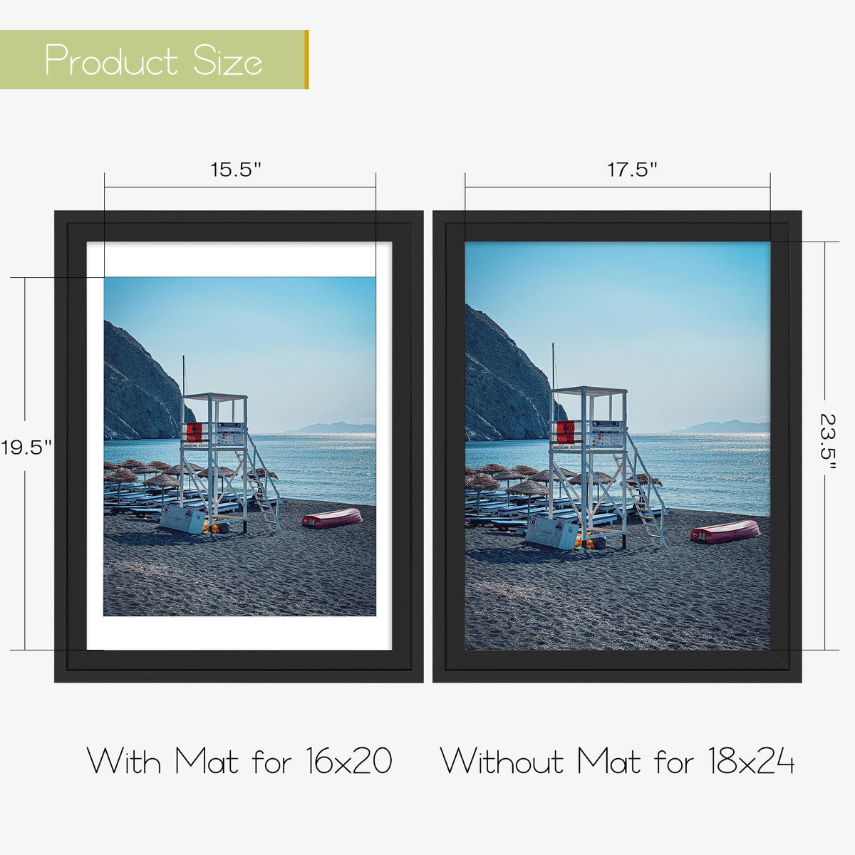 Frametory, 18x24 Wood Picture Frame for 16x20 Photo (4 Pack)