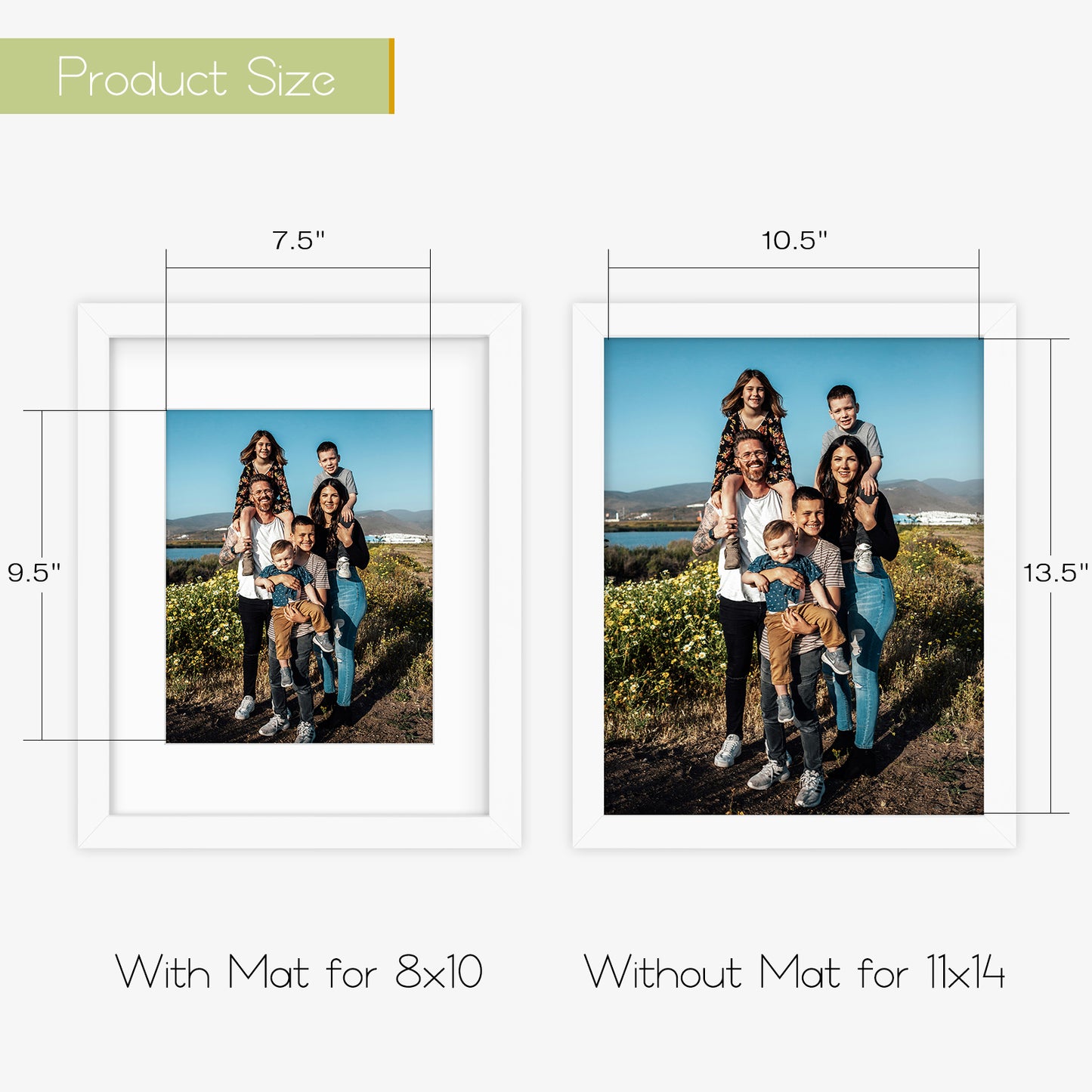 Clearance 11x14 White Wood Frame for 8x10 Picture (10 Pack)
