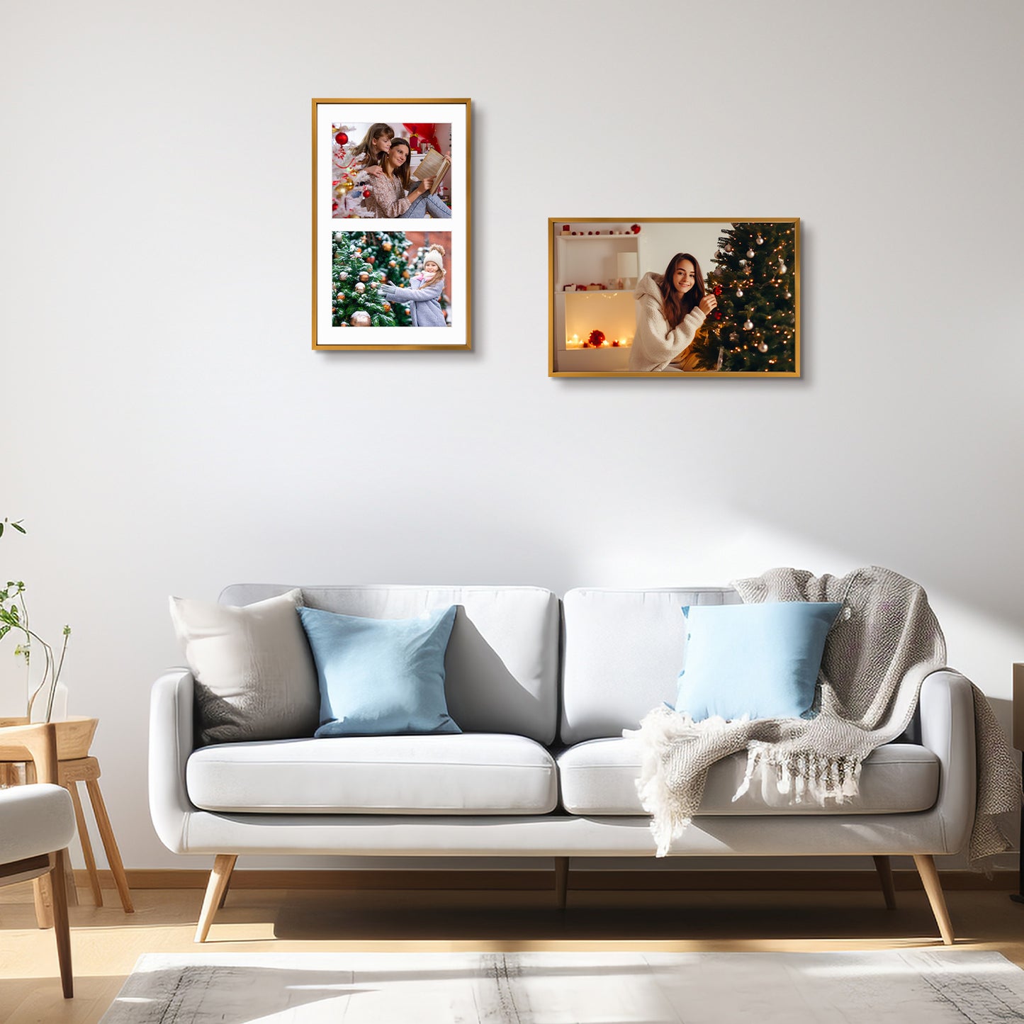 Clearance 12x19 Aluminum Collage Photo Frame for Two 8x10 Photos Rose Gold (6 Pack)