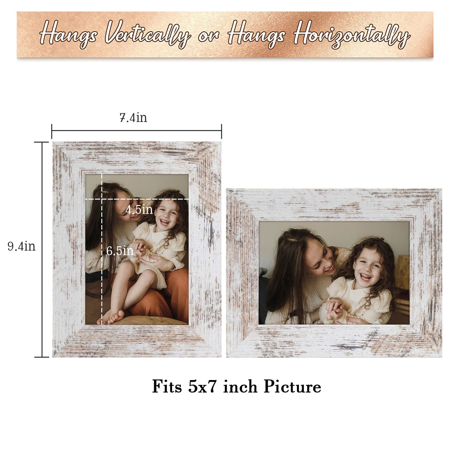 5x7 Picture Frame With Real Glass (12 Pack)