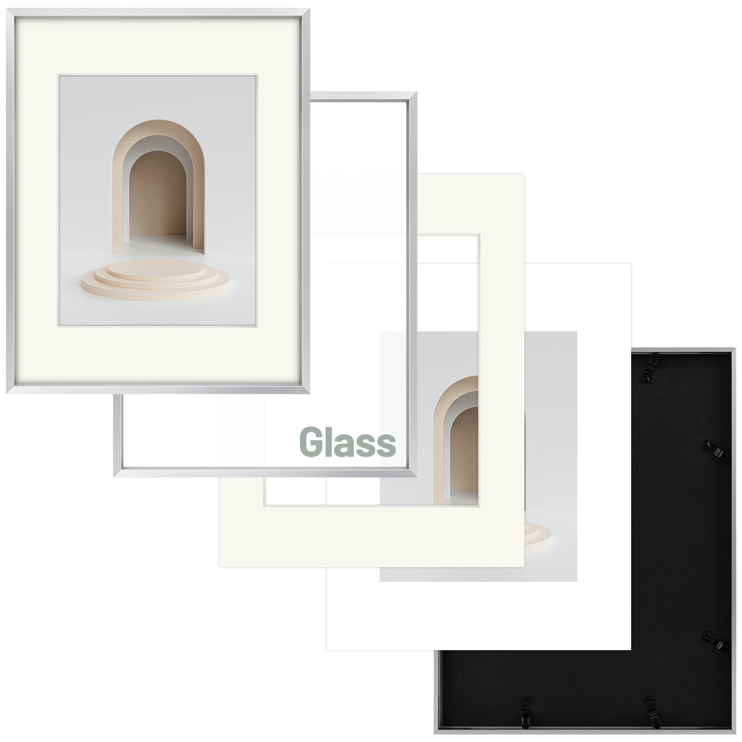 Frametory, Clearance Aluminum Picture Frames Rose Gold Gallery Wall Kit (28 Pack)