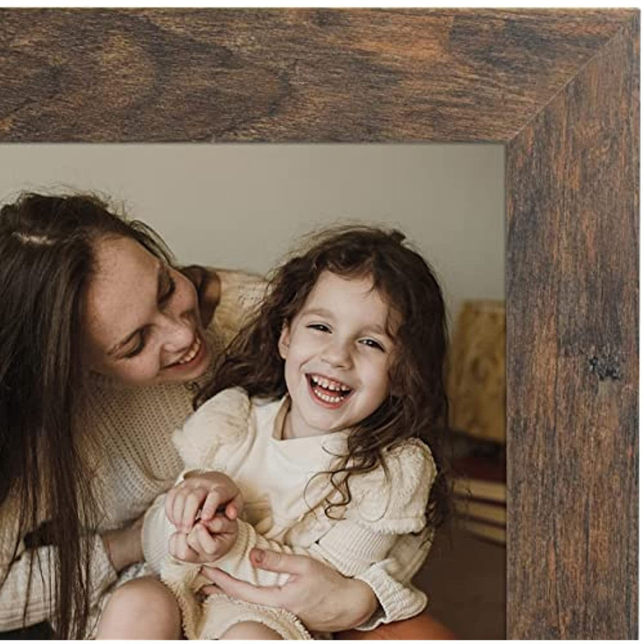 Frametory, 8x10 Photo Frame - Wood Grain Color, Wide Moulding Design - Wall Hanger, Back Turn Buttons, Easel Stand - Wall Display or Tabletop Display (16 Pack)