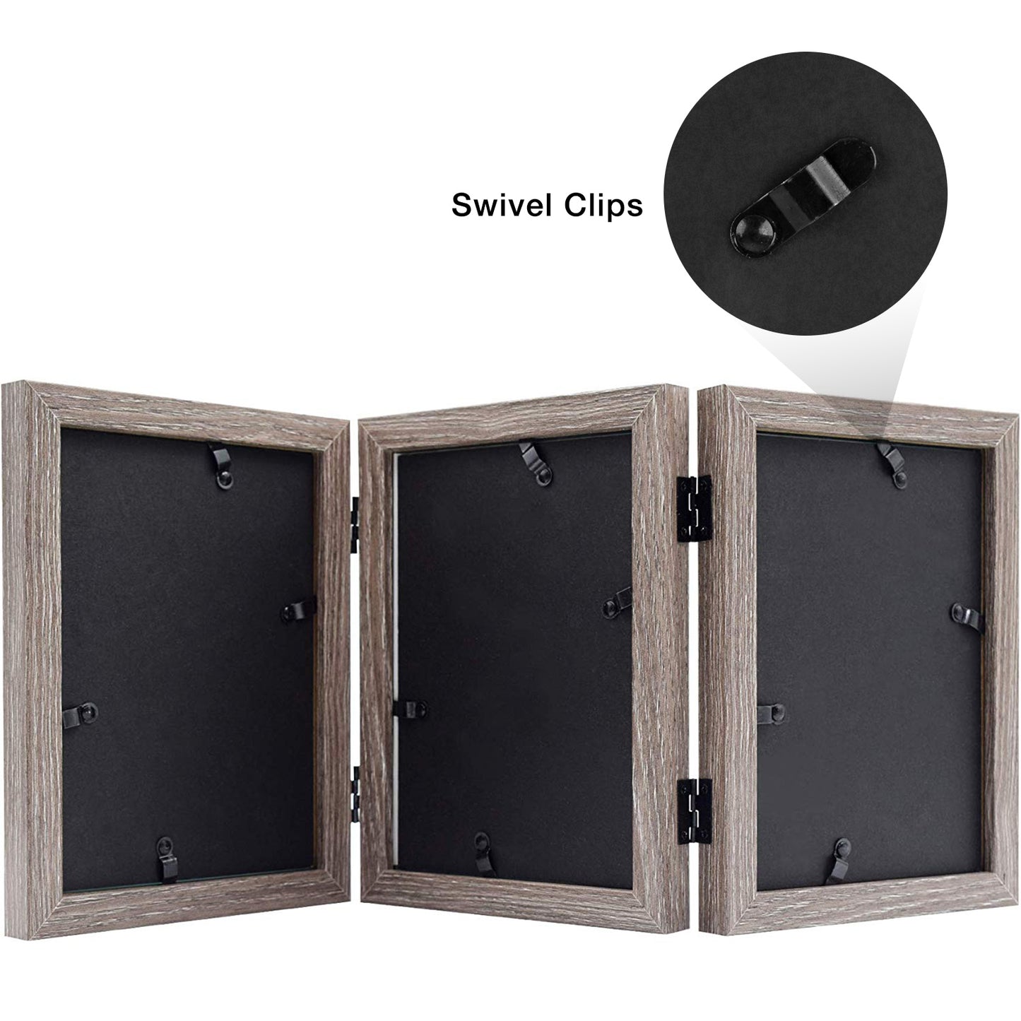 Clearance Three Picture Frame Displays Three 5x7 Photos (8 Pack)