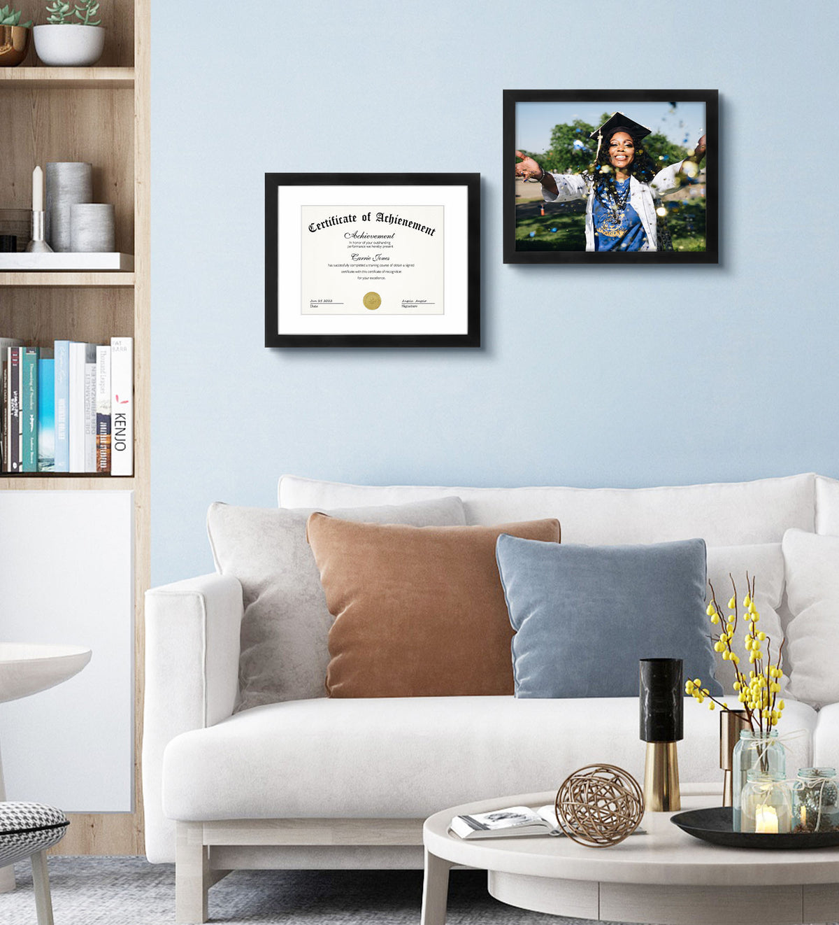 Frametory, 11x14 Diploma Frame for 8.5x11 Photo/Certificate (8 Pack)