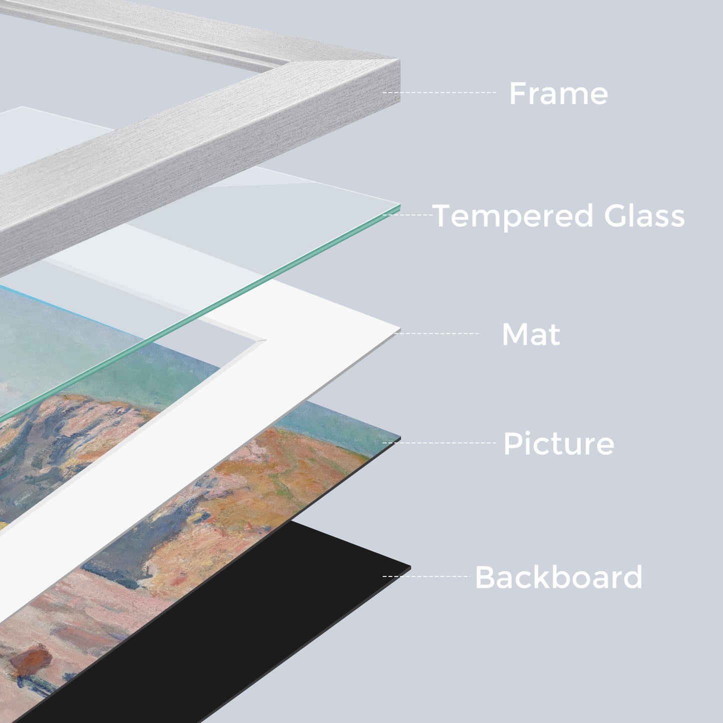 Clearance 16x24 Silver Picture Frame for 12x18 Photo with White Mat  (6 Pack)