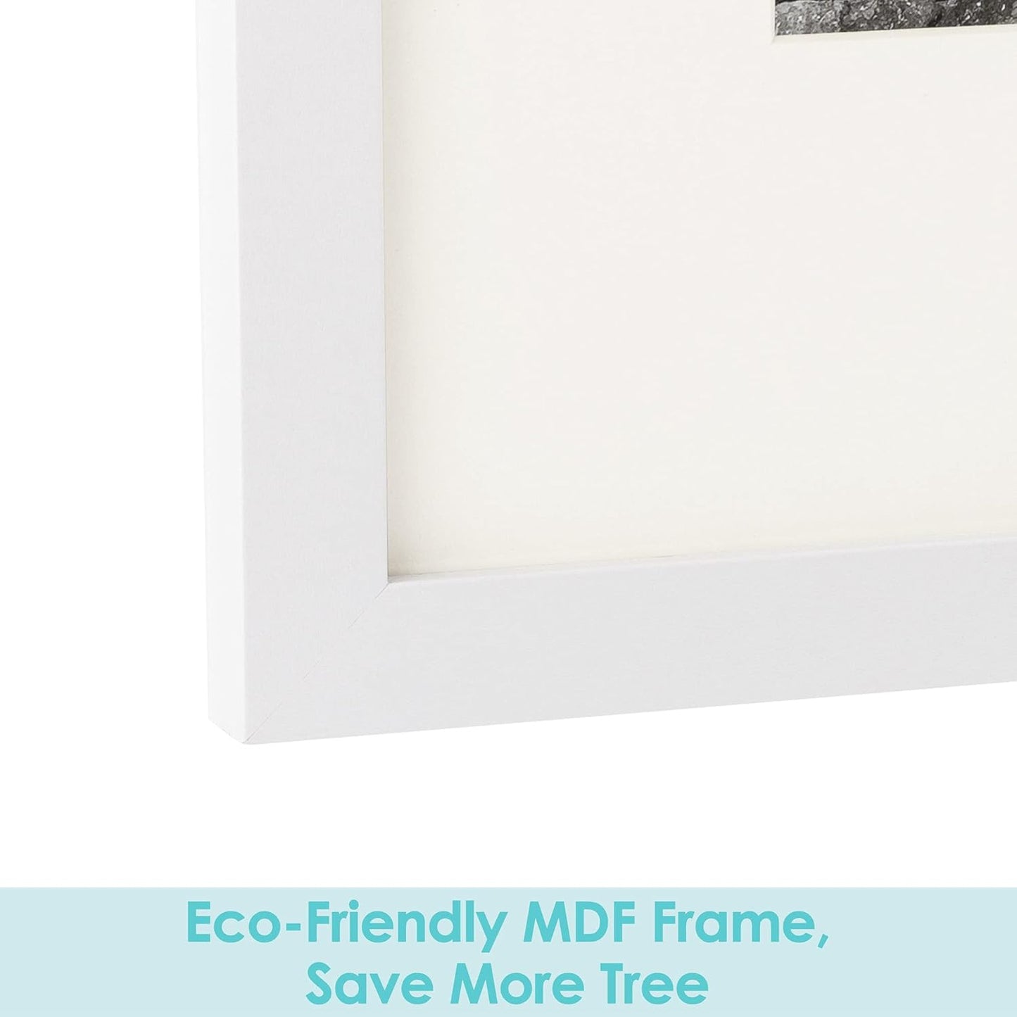 Clearance, 11x14 White MDF Picture Frame for 8x10 Photo with Ivory Mat (8 Pack)