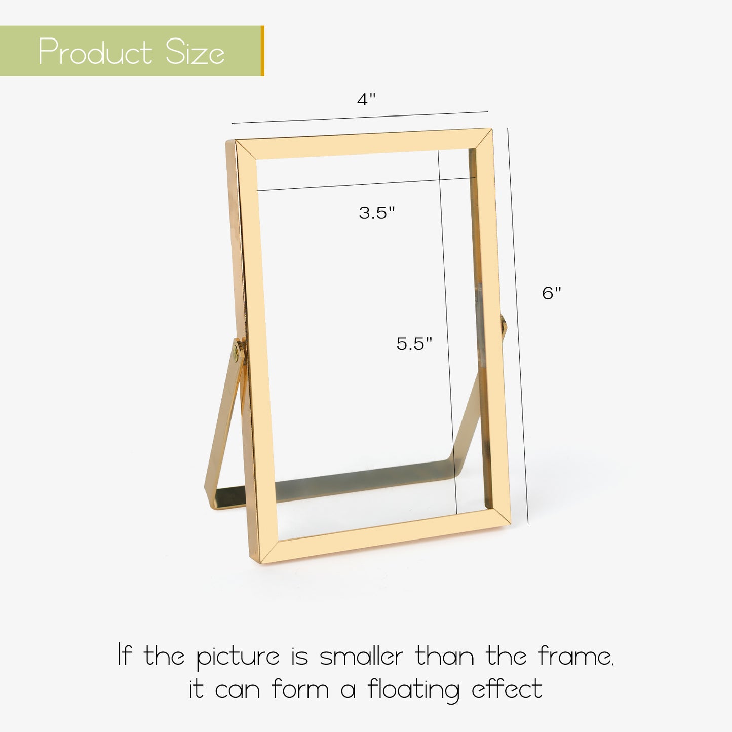 Clearance 4x6 Floating Frame Displays Any Size Picture up to 4 by 6 (24 Pack)
