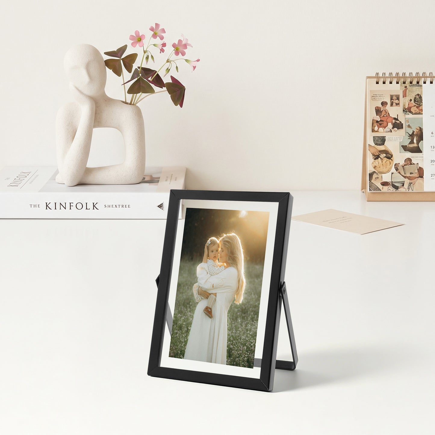 Frametory, 4x6 Floating Frame Displays Any Size Picture up to 4 by 6 Black (24 Pack)