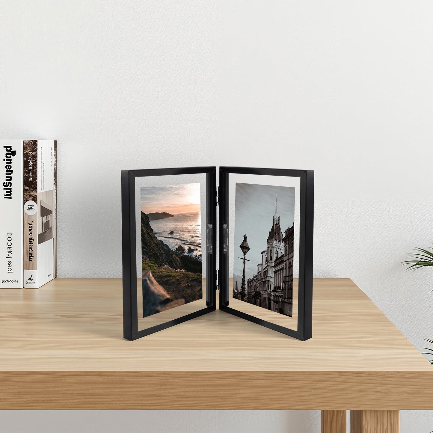 Clearance, 5x7 Floating Frame, Double Hinged Metal Frame Displays Any Size Picture up to 5 by 7 (12 Pack)