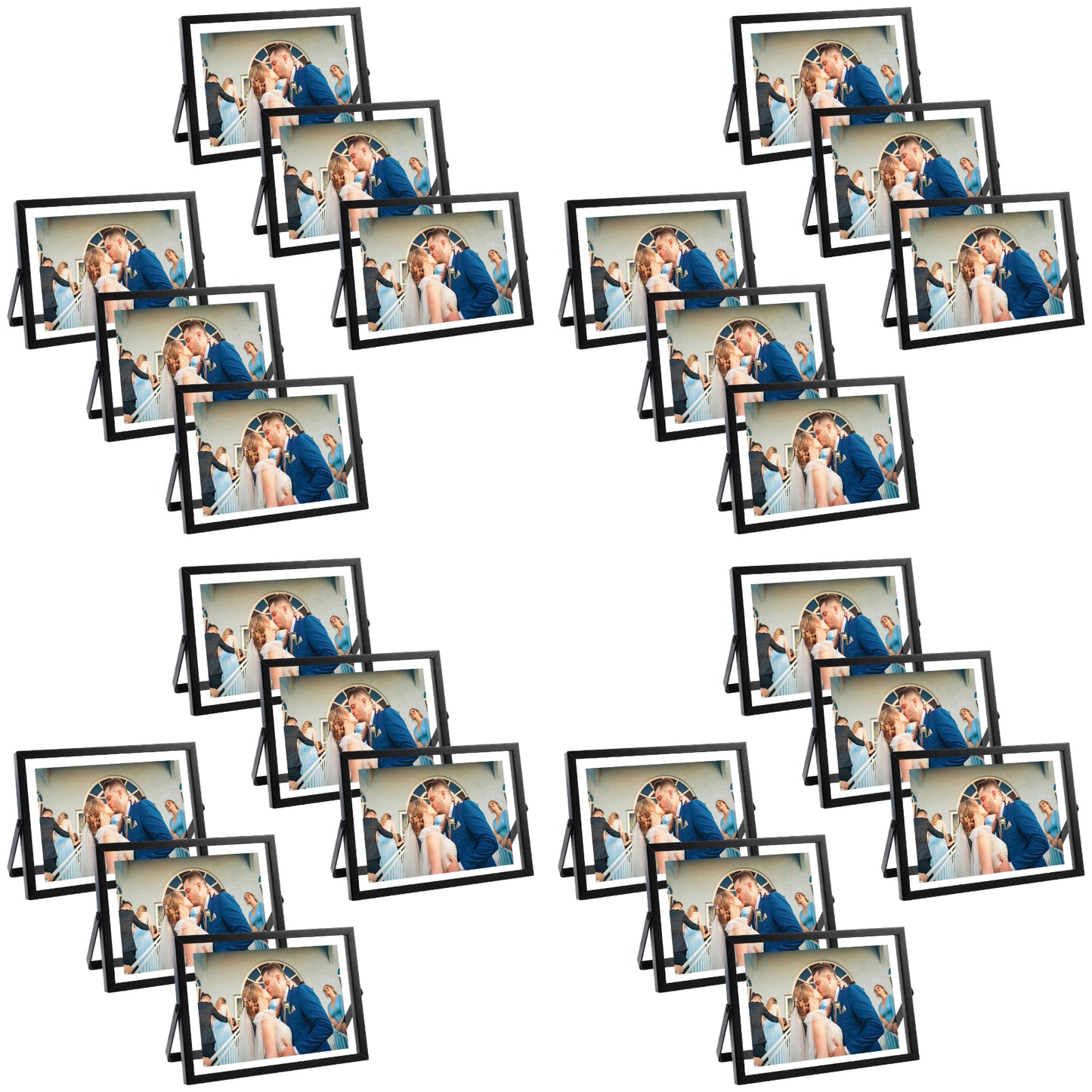 Frametory, 7x5 Floating Frame Displays Any Size Picture up to 7 by 5 (24 Pack)