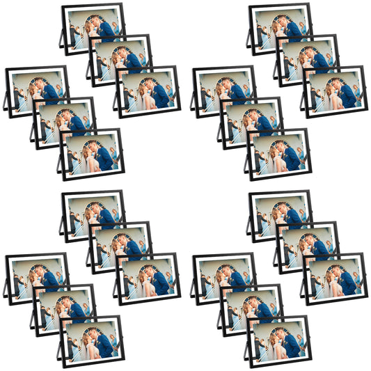 Frametory, 7x5 Floating Frame Displays Any Size Picture up to 7 by 5 (24 Pack)